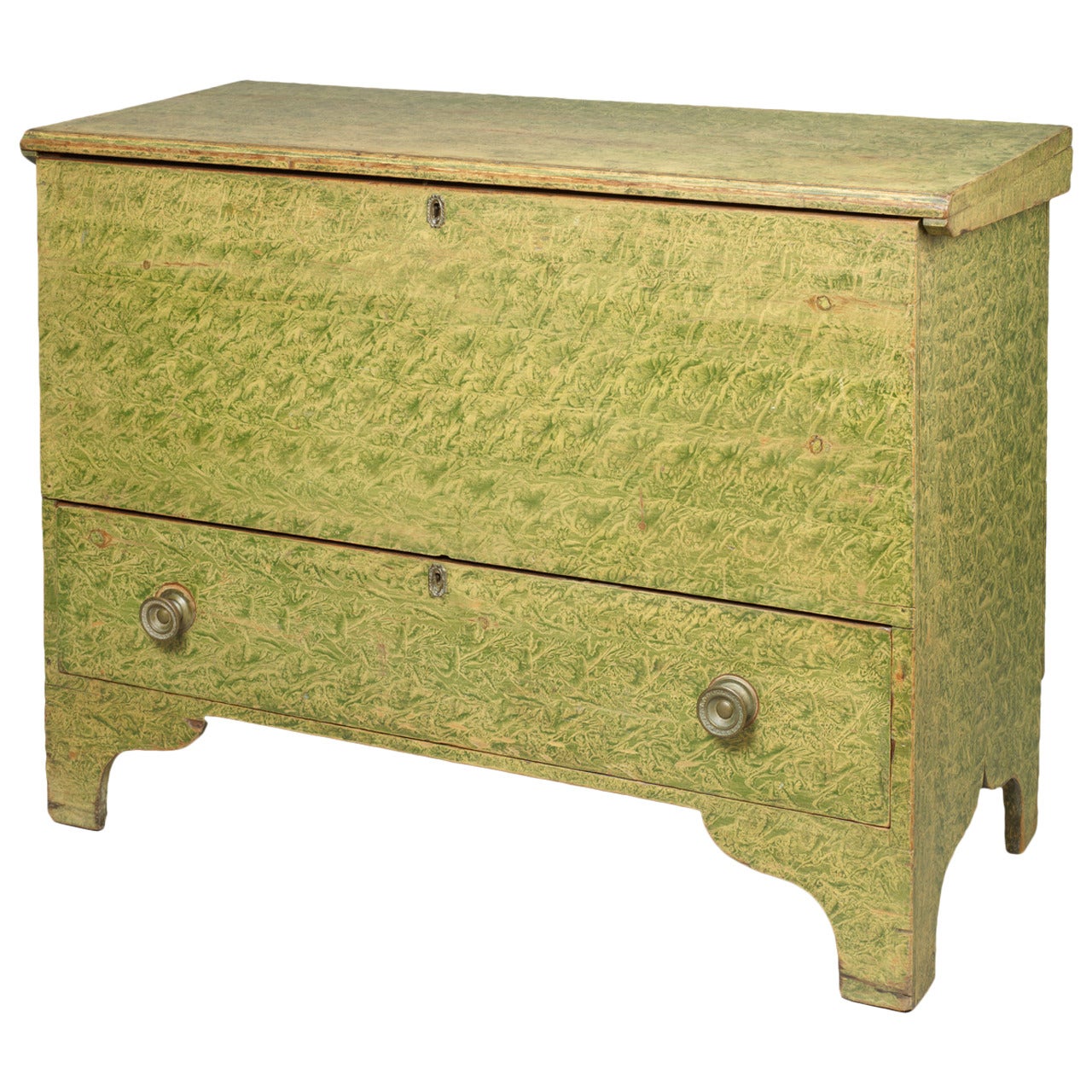 Paint Decorated One-Drawer Blanket Chest For Sale