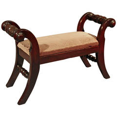 Rare Federal Carved Footstool