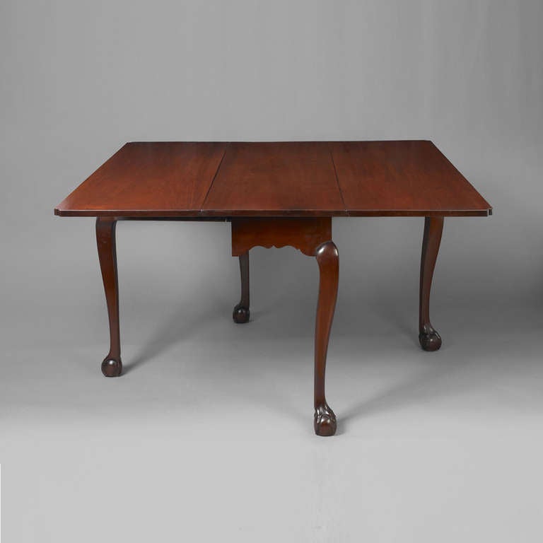 American Chippendale Drop-Leaf Dining Table For Sale