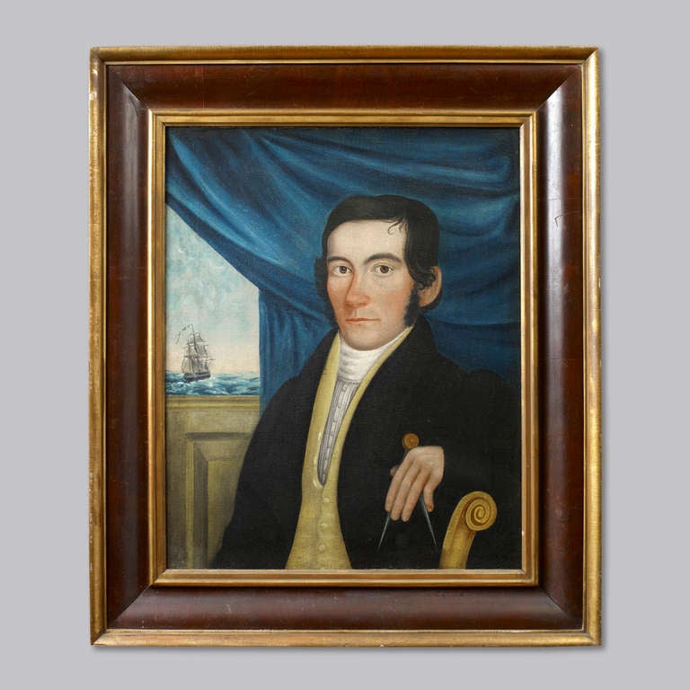 Artist unidentified
Newbedford, Massachusetts, ca. 1835-1842.
Inscribed on the top edge of the frame, 