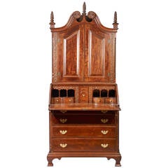 Antique Chippendale Bonnet-Top Secretary