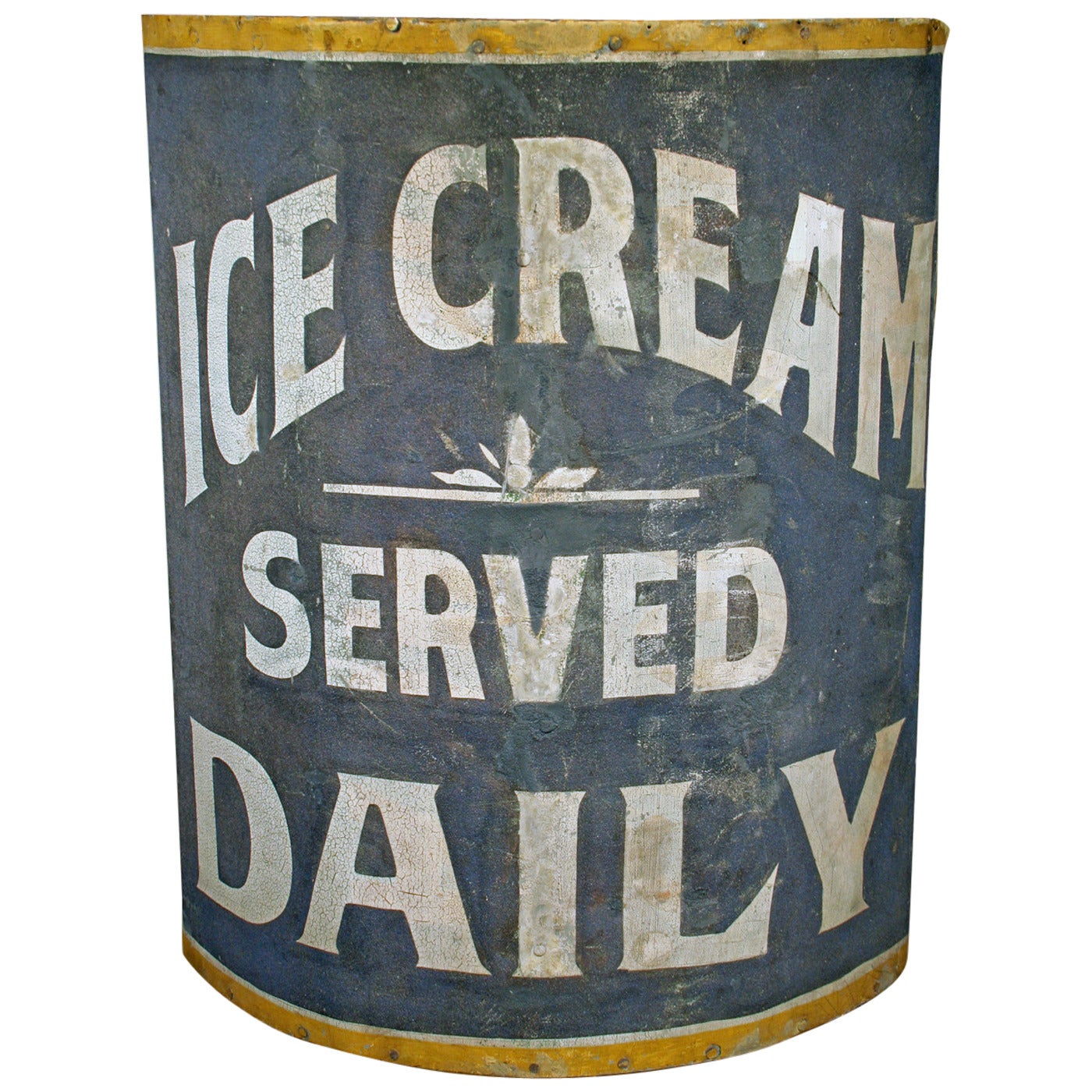 Advertising Trade Sign, "Ice Cream Served Daily"