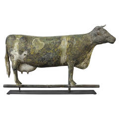 Antique Rare Large Cow Weathervane
