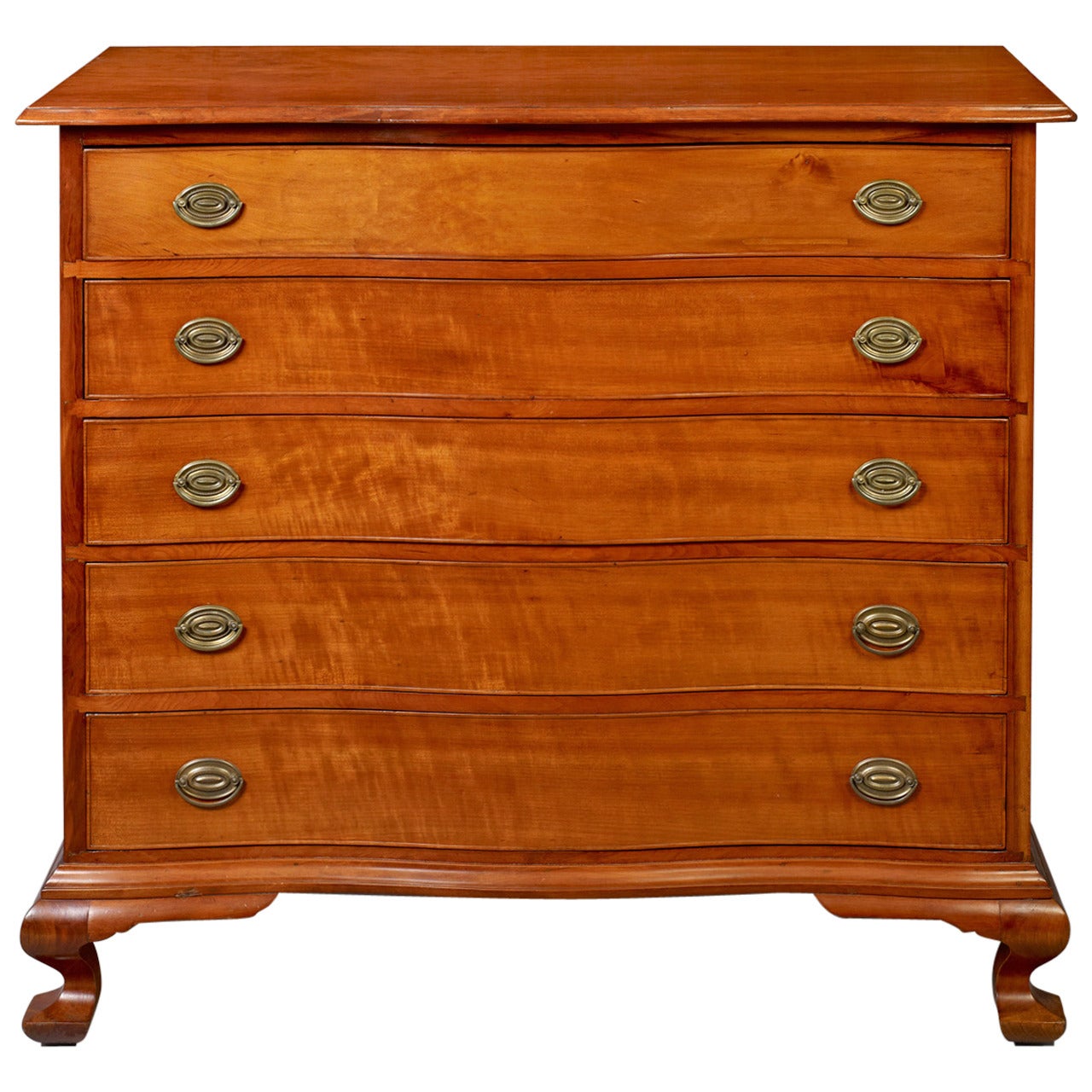 Rare Chippendale Five-Drawer Chest For Sale