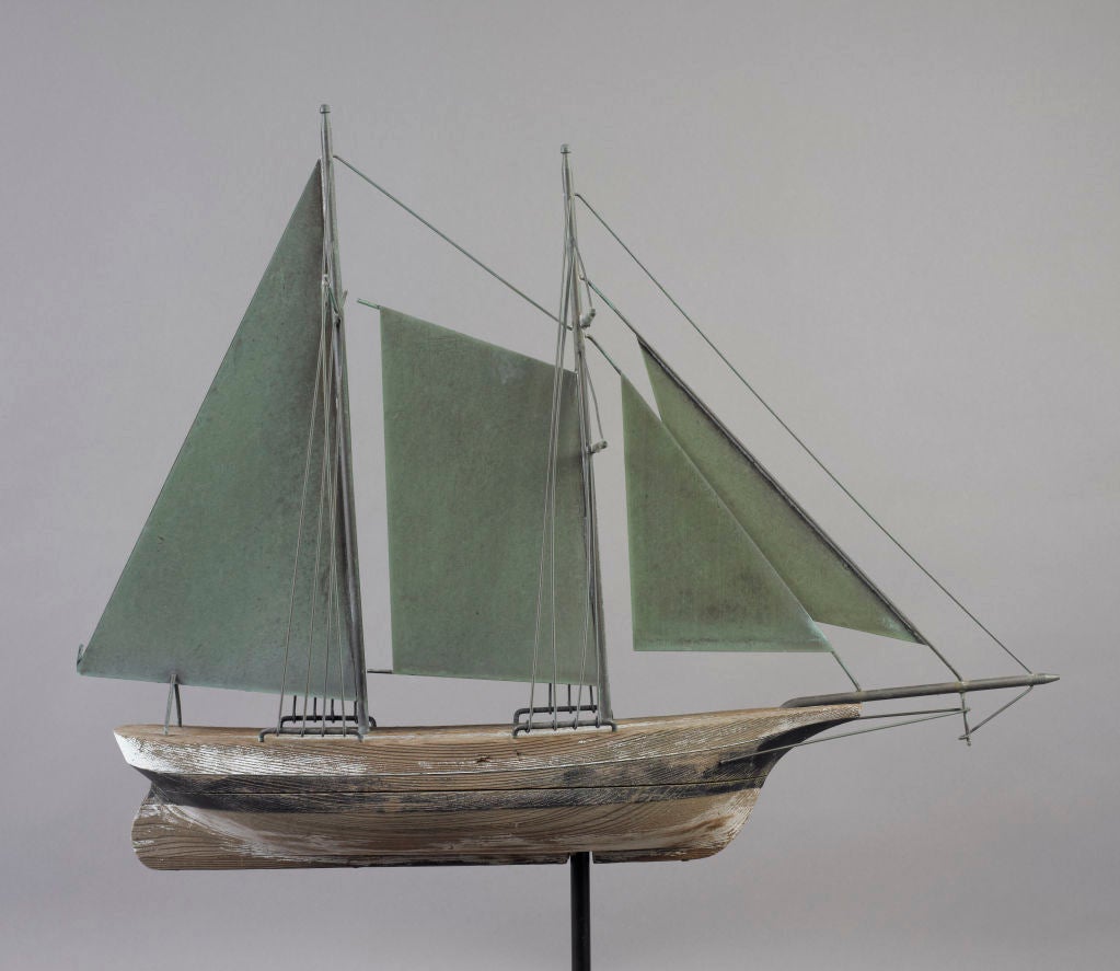 20th Century Sail Boat Weathervane
