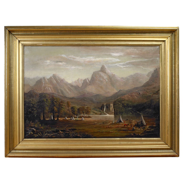 View of the Rocky Mountains at Lander's Peak Painting For Sale