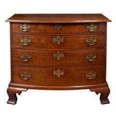 Transitional Chippendale Bow-Front Chest