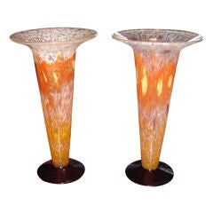 Pair of Schneider Vases