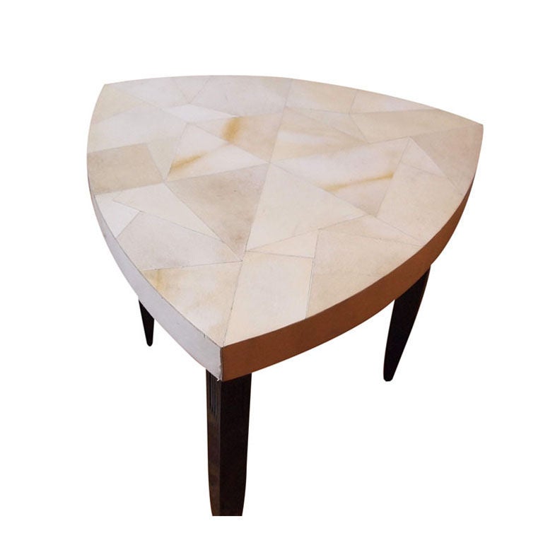 Art Deco Goat Skin Side Table For Sale