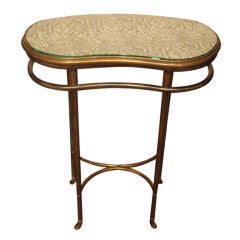 French Kidney Brass Side Table