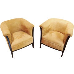 Antique Pair of Art Deco Club Chairs