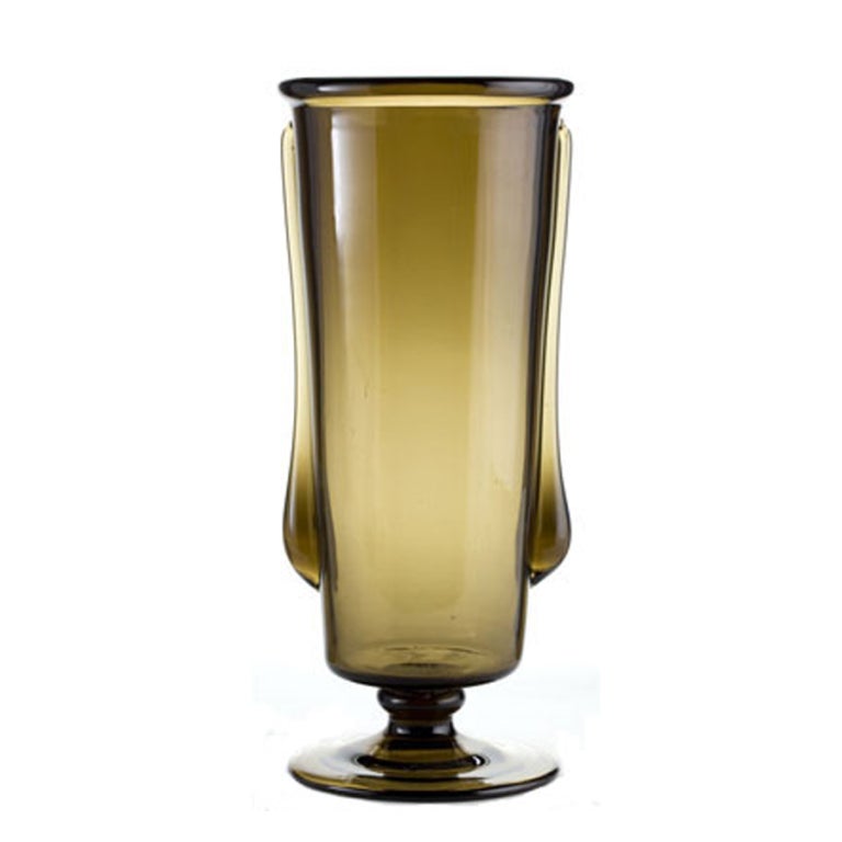Schneider Topaz Vase with Applied Handles