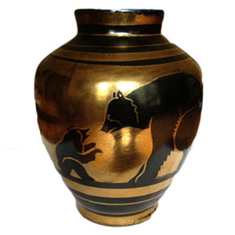Charles Catteau Art Deco Vase For Sale