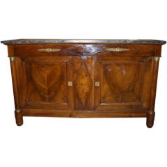 Empire Gilt Bronze Mounted Walnut Buffet