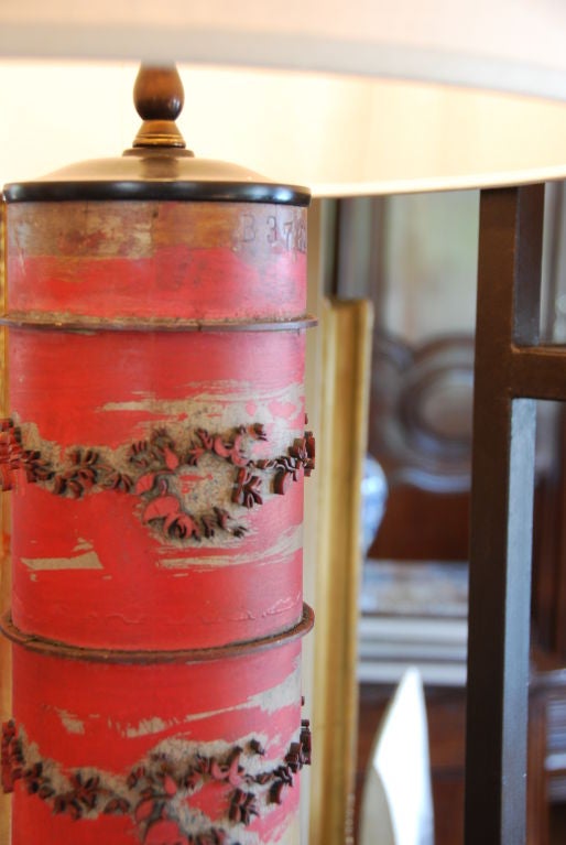 Antique Wallpaper Roller Table Lamp at 1stDibs