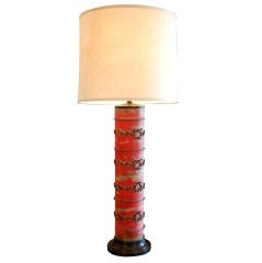 Antique Wallpaper Roller Table Lamp
