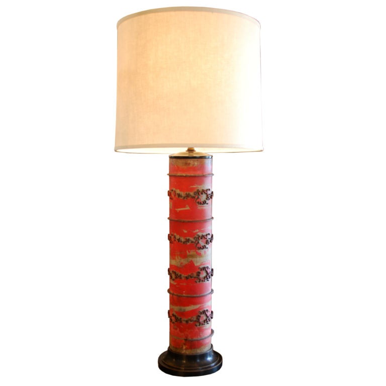 Antique Wallpaper Roller Table Lamp at 1stDibs
