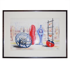 \"Sculptural Objects\" Lithograph by Henry Moore