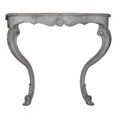 French Provincial Painted Louis XV Style Console Table