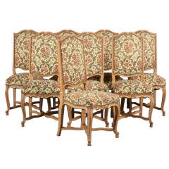 French Cerused Oak Dining Chairs