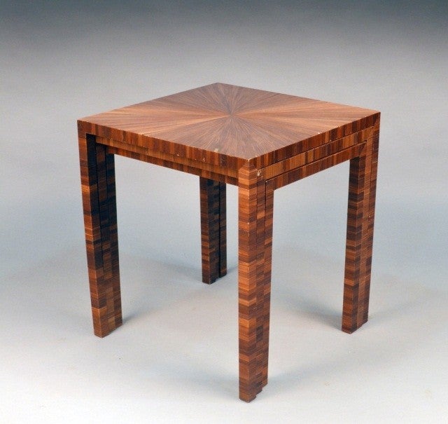 Straw Marquetry Nesting Tables, set of Three For Sale 1