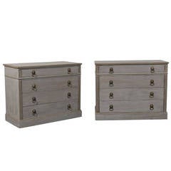 A Pair of Painted Wood Four-Drawer Chests