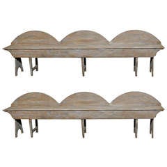 Pair of French Wood Benches