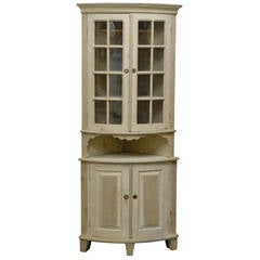 Swedish Late 18th-Early 19th Century Period Gustavian Painted Wood Cabinet 11