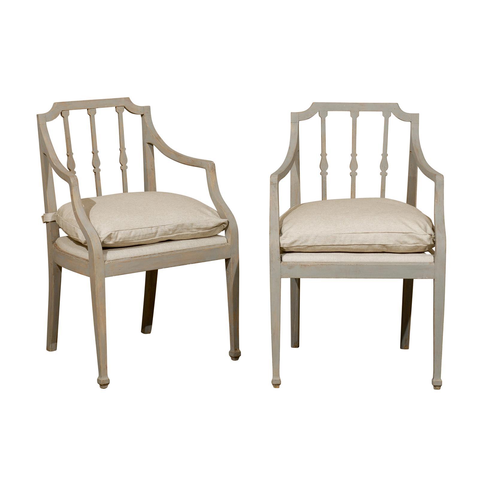 A Pair of Painted Wood Chairs from the Waldorf Astoria Hotel