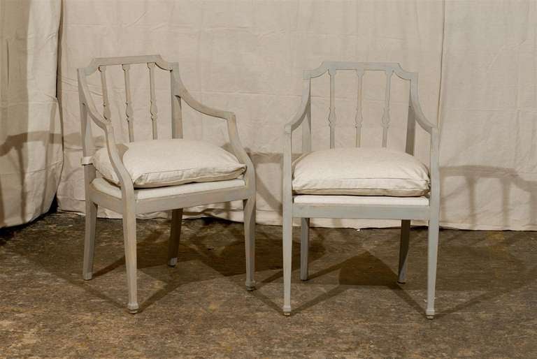 A Pair of Painted Wood Chairs from the Waldorf Astoria Hotel 3