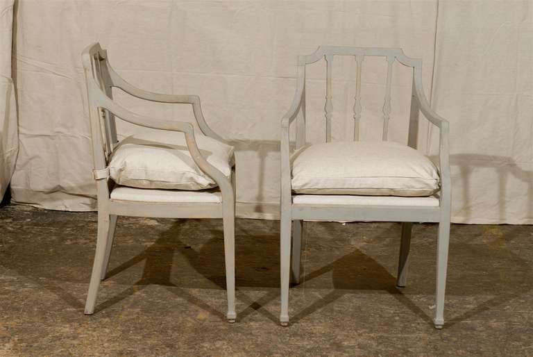 20th Century A Pair of Painted Wood Chairs from the Waldorf Astoria Hotel