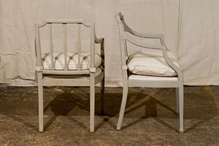 A Pair of Painted Wood Chairs from the Waldorf Astoria Hotel In Good Condition In Atlanta, GA
