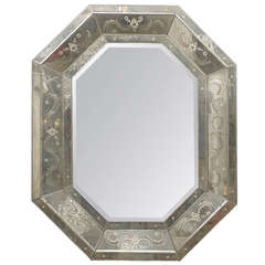 An "Octagonal" Venetian Style Mirror