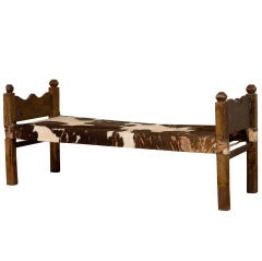 A Brazilian Cowhide Bed / Bench.