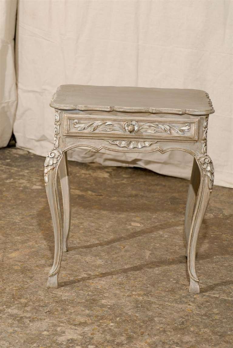 small carved side table