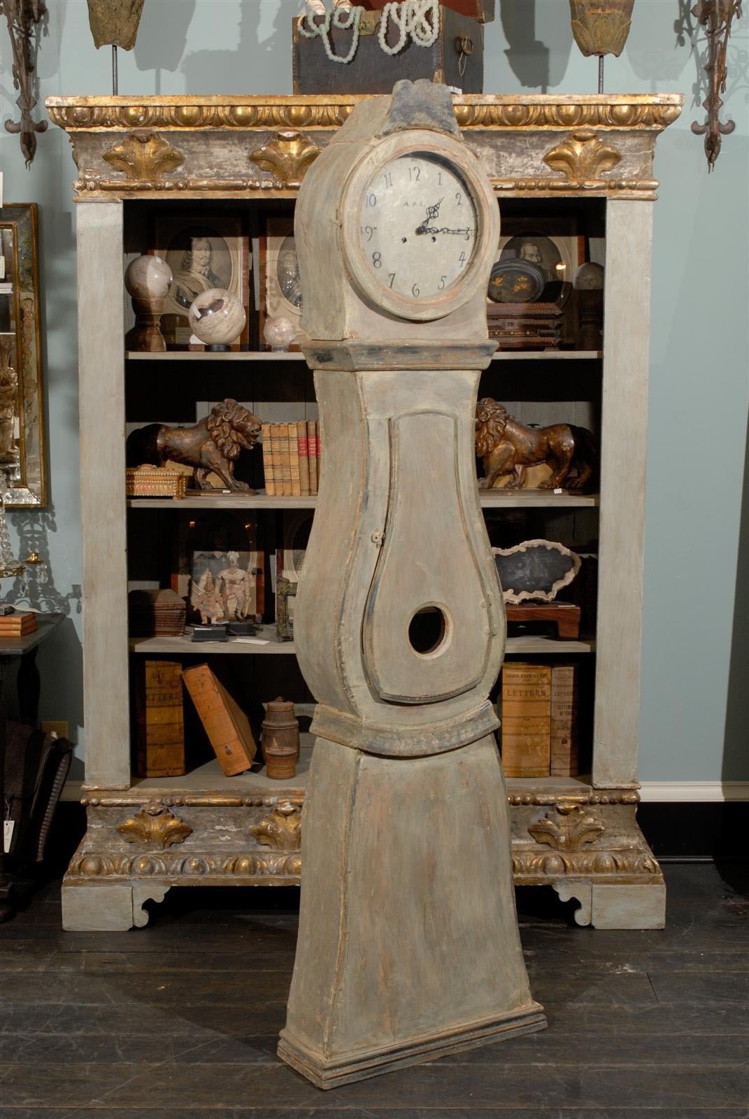 A 19th Century Swedish Clock, commonly known as a Mora Clock In Good Condition In Atlanta, GA