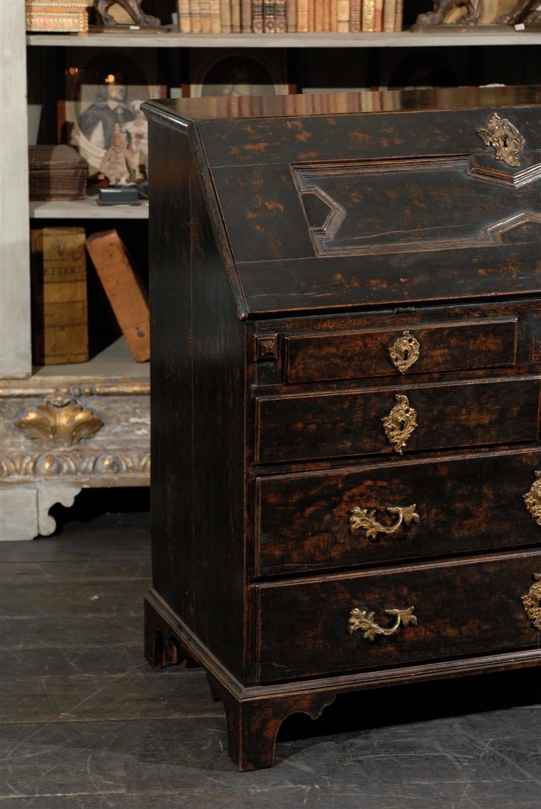 Swedish Period Baroque Slant-Front Desk from the Early 18th Century 2