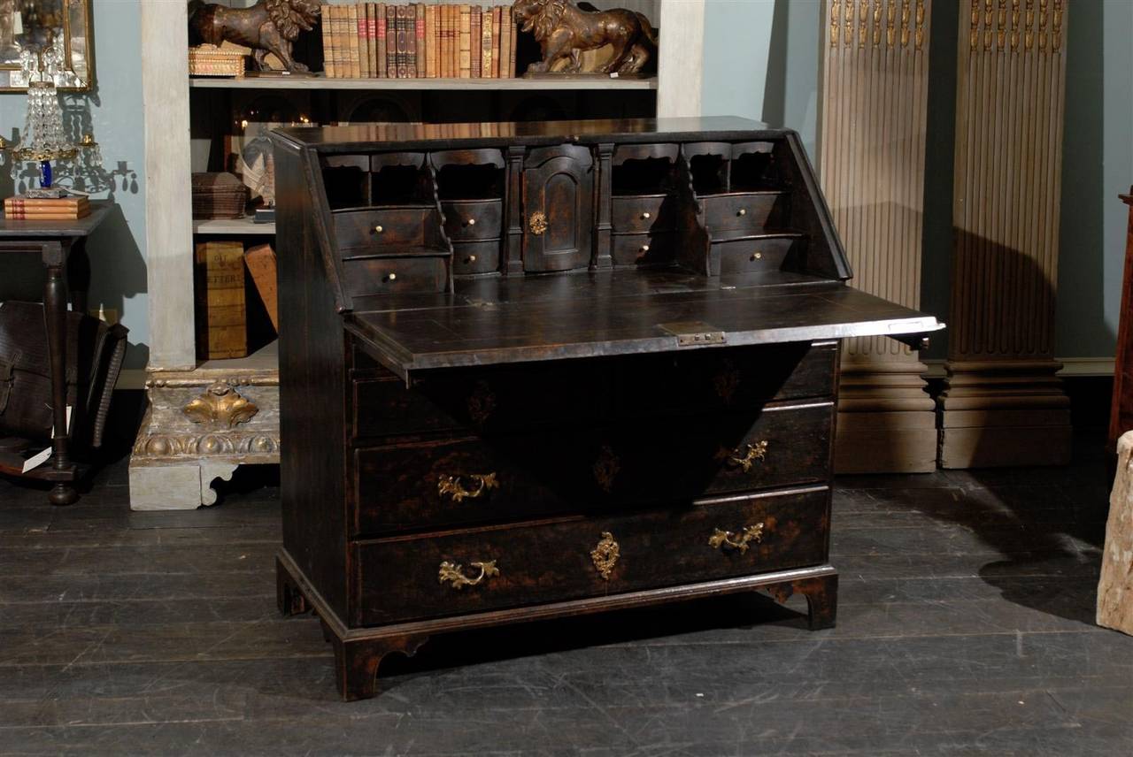 Swedish Period Baroque Slant-Front Desk from the Early 18th Century 1