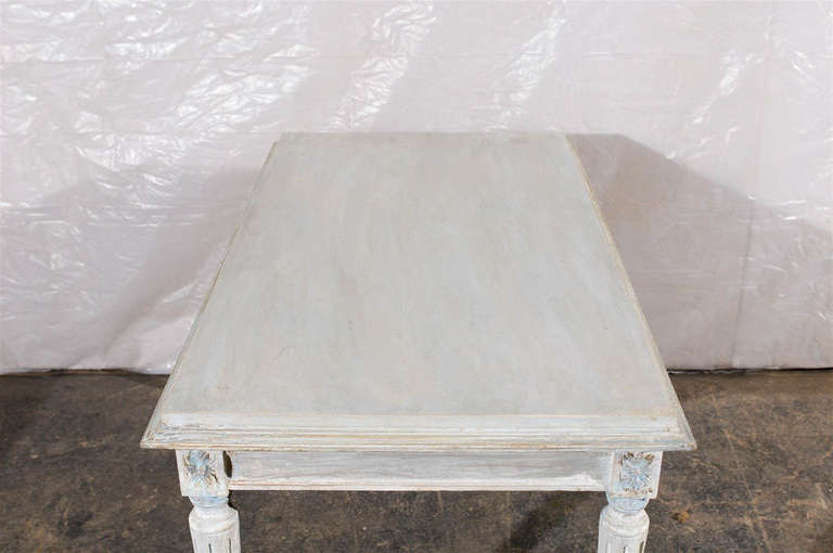 Swedish Gustavian Style Painted Wood Sofa Table 5