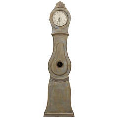 19th Century Swedish Mora Clock with Carved Crown