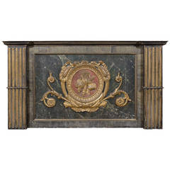 Early 19th Century Italian Panel with Flat Side Pilasters