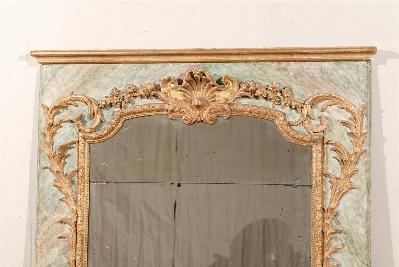 Rococo An Exquisite Italian Late 18th Century Rocaille Style Mirror, Beautifully Adorn  For Sale