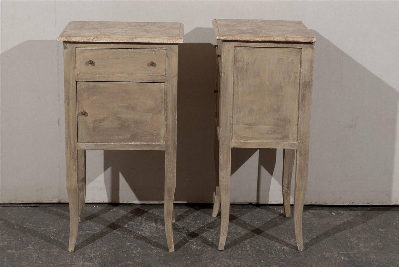 Wood Pair of Italian Mid-20th Century Nightstand Tables or Chests