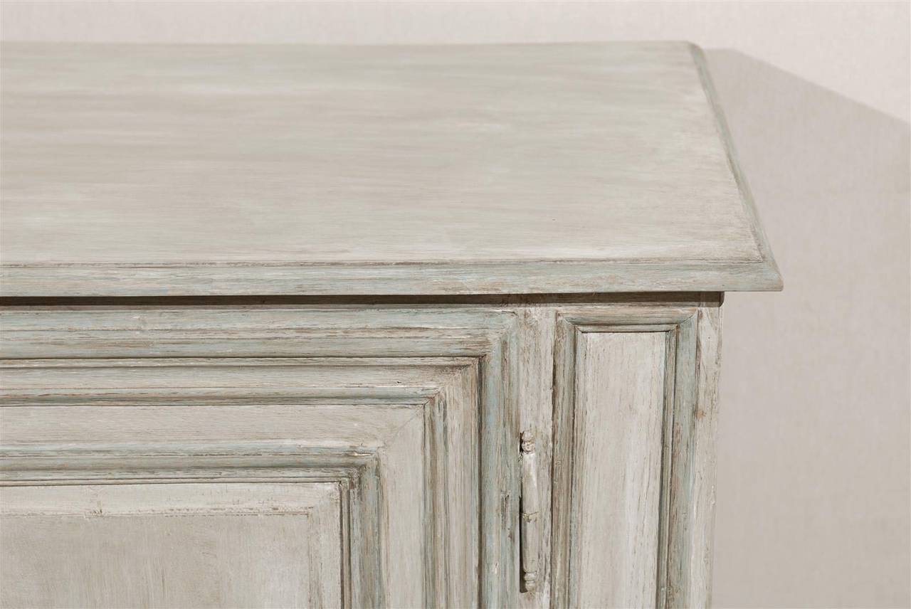 French 19th Century Grey Beige Painted Wood Buffet 3