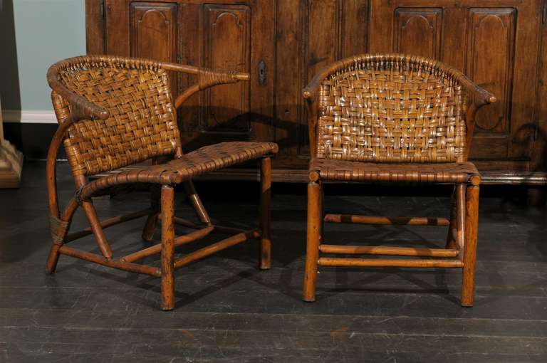 Pair of Old Hickory Chairs 3