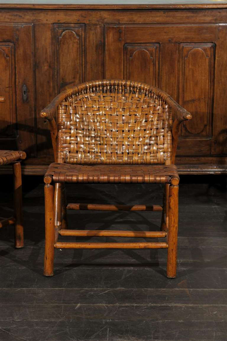 Wood Pair of Old Hickory Chairs