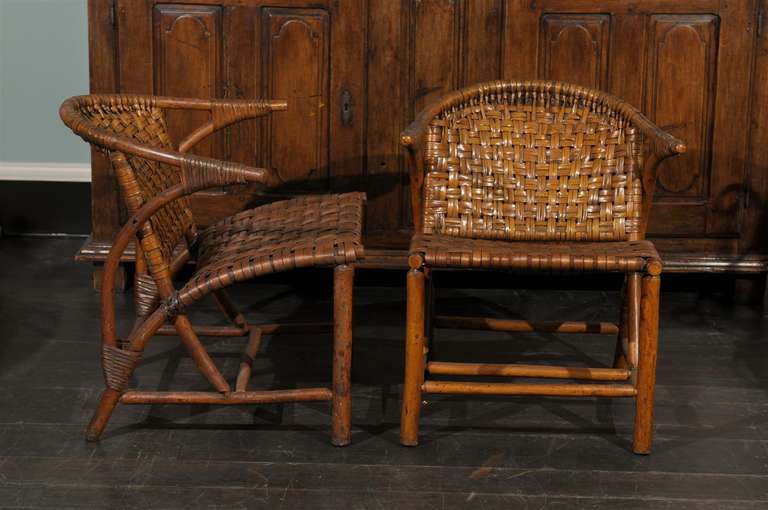 Mid-20th Century Pair of Old Hickory Chairs