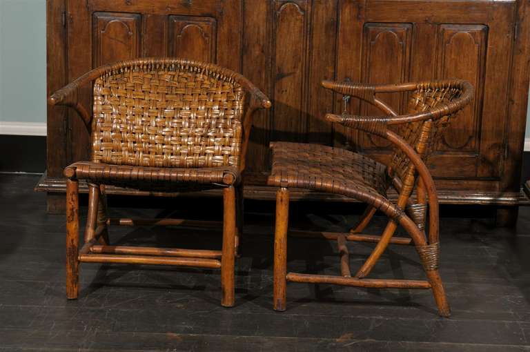 Adirondack Pair of Old Hickory Chairs