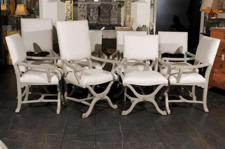 Set of Eight Upholstered Chairs 4