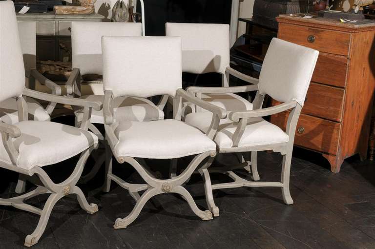Set of Eight Upholstered Chairs 1